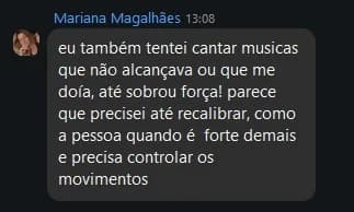 Mensagem da Mariana Magalhães sobre cantar músicas que antes não alcançava